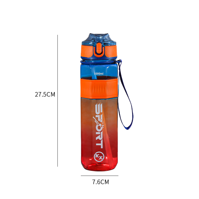 8080 Octagonal Colorful Direct Drinking Sports Water Bottle