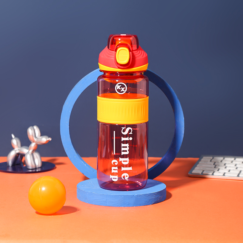 750ml Transparent Simple Drinking Mouth Sports Water Bottle