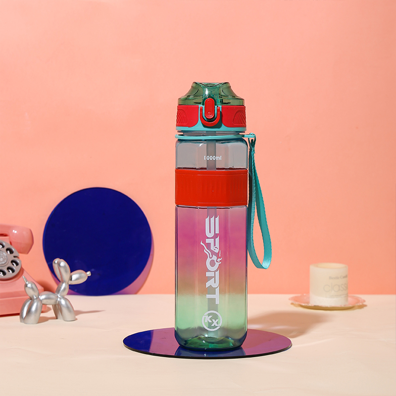 8080 Octagonal Colorful Direct Drinking Sports Water Bottle