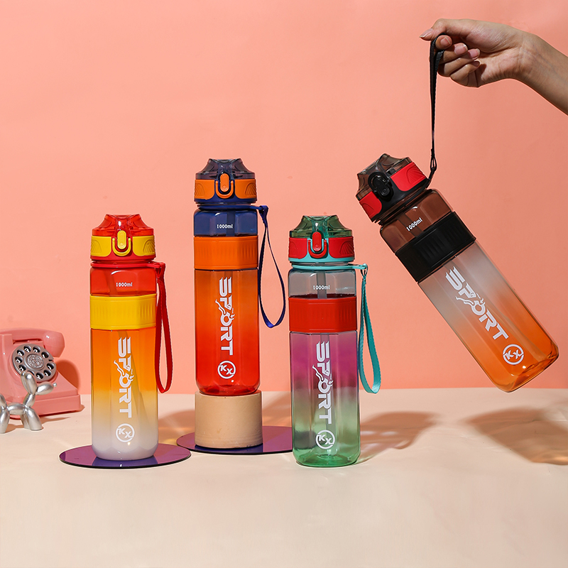 8080 Octagonal Colorful Direct Drinking Sports Water Bottle