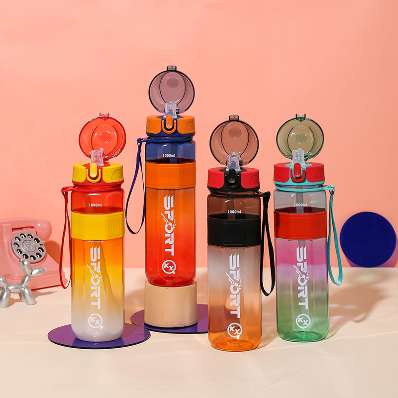 8080 Octagonal Colorful Direct Drinking Sports Water Bottle