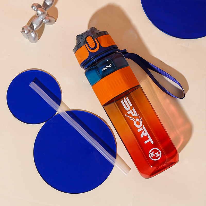 8080 Octagonal Colorful Direct Drinking Sports Water Bottle