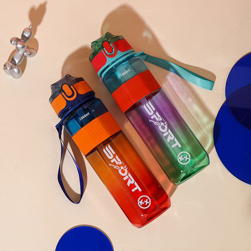 8080 Octagonal Colorful Direct Drinking Sports Water Bottle