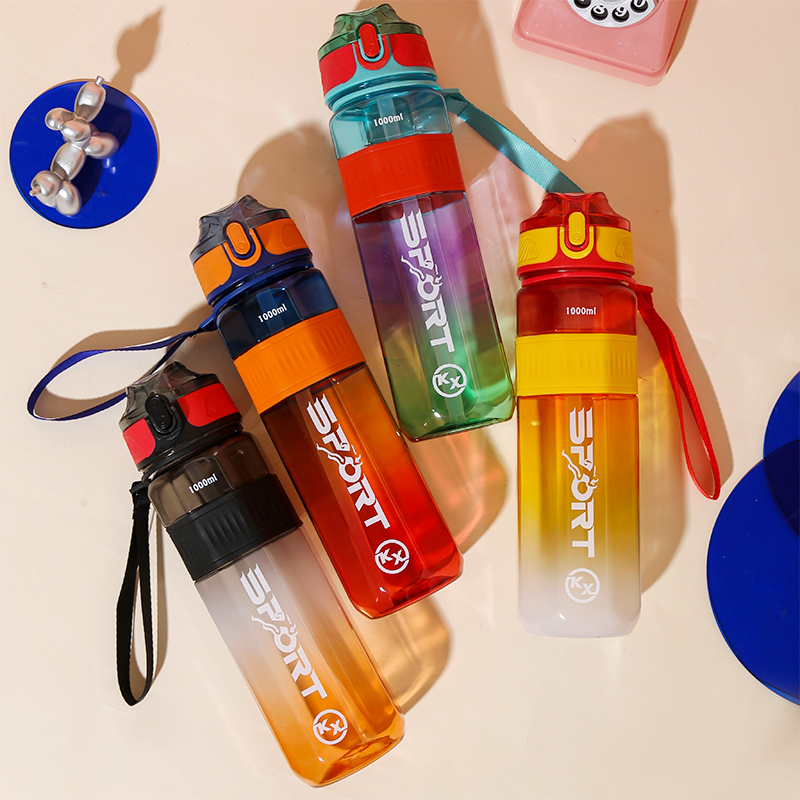 8080 Octagonal Colorful Direct Drinking Sports Water Bottle
